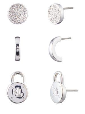 Ralph Lauren Three-piece Crystal Earrings Set