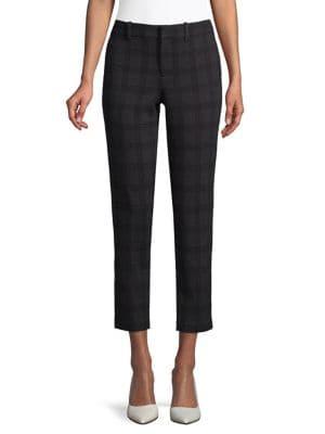 Lord & Taylor Petite Kelly Plaid Ponte Ankle Pant