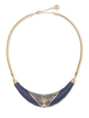 Vince Camuto Crystal And Hematite Collar Necklace