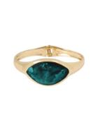 Robert Lee Morris Collection Raising Arizona Green Patina And Crystal Hinge Bracelet