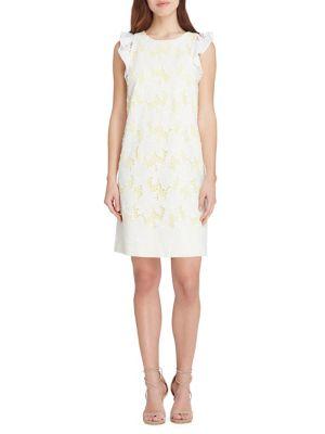 Tahari Arthur S. Levine Sleeveless Embroidered Sheath Dress