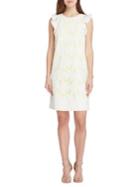 Tahari Arthur S. Levine Sleeveless Embroidered Sheath Dress