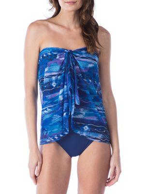 Lauren Ralph Lauren Flyaway Strapless One Piece Swimsuit