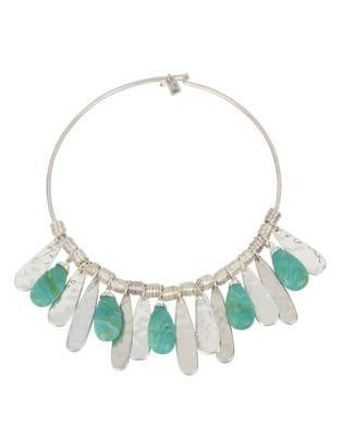 Robert Lee Morris Soho Tightly Wound Tonal Bead Frontal Necklace