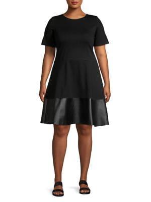 Design Lab Plus Short-sleeve Teacup Dress