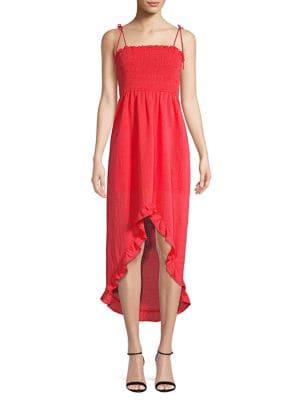 The Fifth Label Strappy Smocked High-low Midi Dress