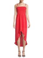 The Fifth Label Strappy Smocked High-low Midi Dress