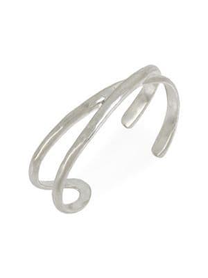 Robert Lee Morris Collection Green Patina Petals Wishbone Open Cuff Bracelet