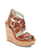 Kenneth Cole New York Corbin Leather Wedge Sandals