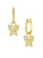 Morris & David 14k Yellow Gold & Diamond Butterfly Dangle Earrings