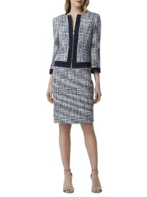 Tahari Arthur S. Levine Boucle 2-piece Skirt Suit