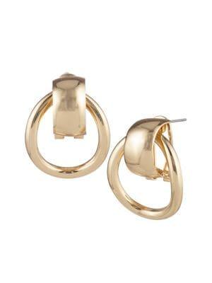 Anne Klein Goldtone Door Knocker Earrings