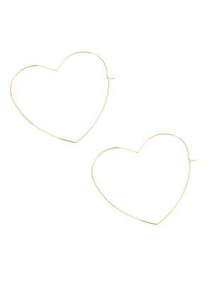 Bcbgeneration Angeleno Summer Large Heart Hoop Earrings