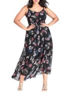 City Chic Plus Floral Lily Love Fit-&-flare Maxi Dress