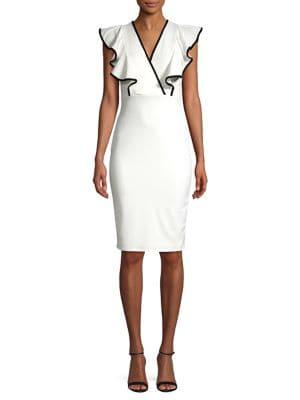 Quiz Ruffle Sheath Dress