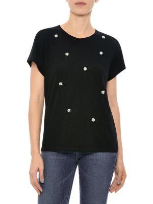 Joe's Jeans Flower-embroidered Tee