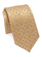 Black Brown Silk Diamond Print Tie