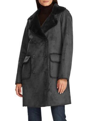 Lauren Ralph Lauren Faux-fur Double Breasted Coat