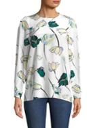 Diane Von Furstenberg Silk Floral-print Blouse