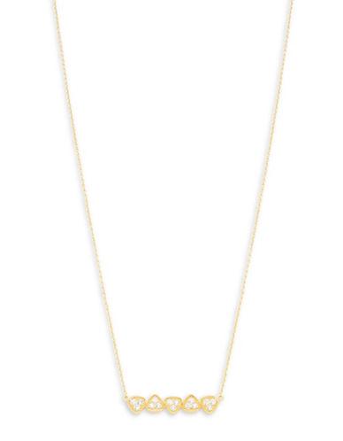 Lord & Taylor Cubic Zirconia Triangle Necklace