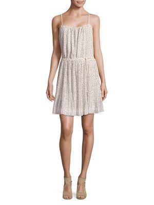Molly Bracken Polka Dot Pleated Sheath Dress