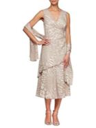Alex Evenings Printed 2-piece A-line Dress Set