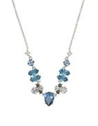 Judith Jack Cubic Zirconia, Crystal, Marcasite, Spinnel And Sterling Silver Necklace