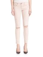 Aged Denim Distressed Legging Ankle Jeans