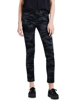 Levi's 711 Camo-print Mid-rise Skinny Ankle Jeans