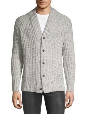 Black Brown Textured V-neck Cardigan