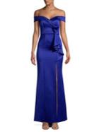 Quiz Sweetheart Bow Thigh-slit Gown