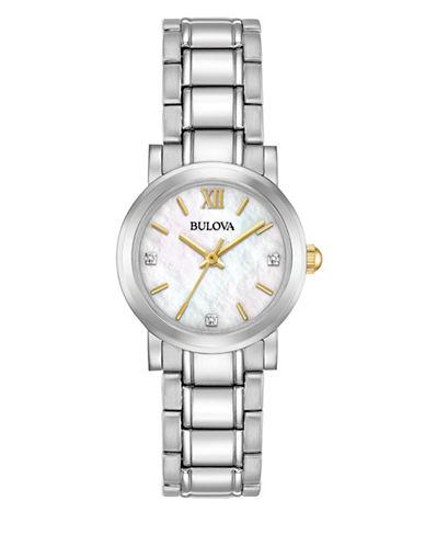 Bulova Diamonds 0.01ct. & Stainless Steel Bracelet Watch 98p164