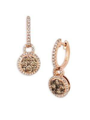 Le Vian Chocolatier Diamond And 14k Strawberry Gold Drop Earrings
