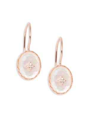 Nadri Birdie Crystal, Clear Quartz And Silver Drop Earrings