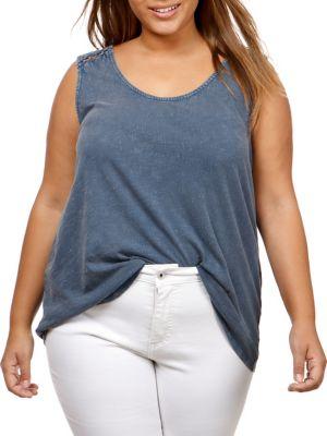 Lucky Brand Plus Sleeveless Cotton Top