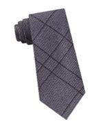 Calvin Klein Plaid-print Silk Tie