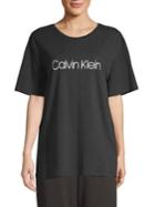 Calvin Klein Monogram Logo Cotton Crewneck Tee