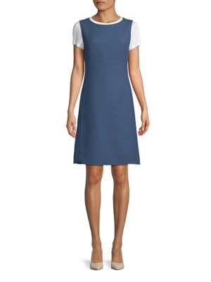 Weekend Max Mara Contrast Short Sleeve Sheath Dress