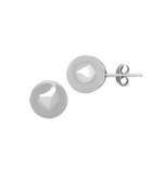 Lord & Taylor Ball Stud Earrings In 14k White Gold 8mm