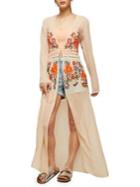 Miss Selfridge Mesh Embroidered Kimono