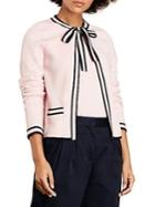 Brooks Brothers Red Fleece Piped Bow-tie Cardigan