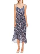 Vince Camuto Mystic Blooms Floral Ruffle-trimmed A-line Dress