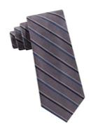 Michael Kors Asymmetrical Textured Ground Stripe Tie