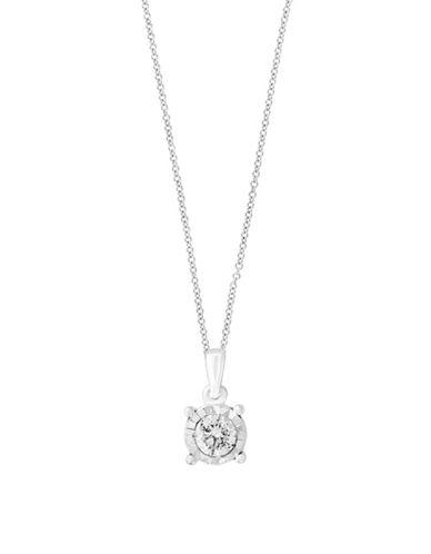 Effy Pave Classica Diamond And 14k White Gold Round Pendant Necklace