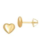 Lord & Taylor 14k Yellow Gold Heart Stud Earrings