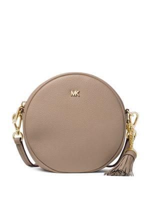 Michael Michael Kors Leather Circle Crossbody