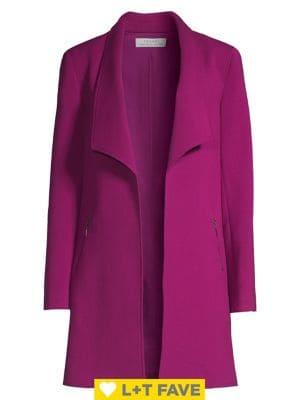 Tahari Arthur S. Levine Open-front Topper Coat