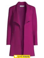 Tahari Arthur S. Levine Open-front Topper Coat
