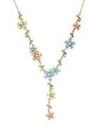 Design Lab Goldtone And Multi-stone Floral Y-necklace