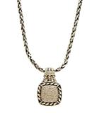 Effy 925 Sterling Silver, 18k Yellow Gold & Diamond Pendant Necklace